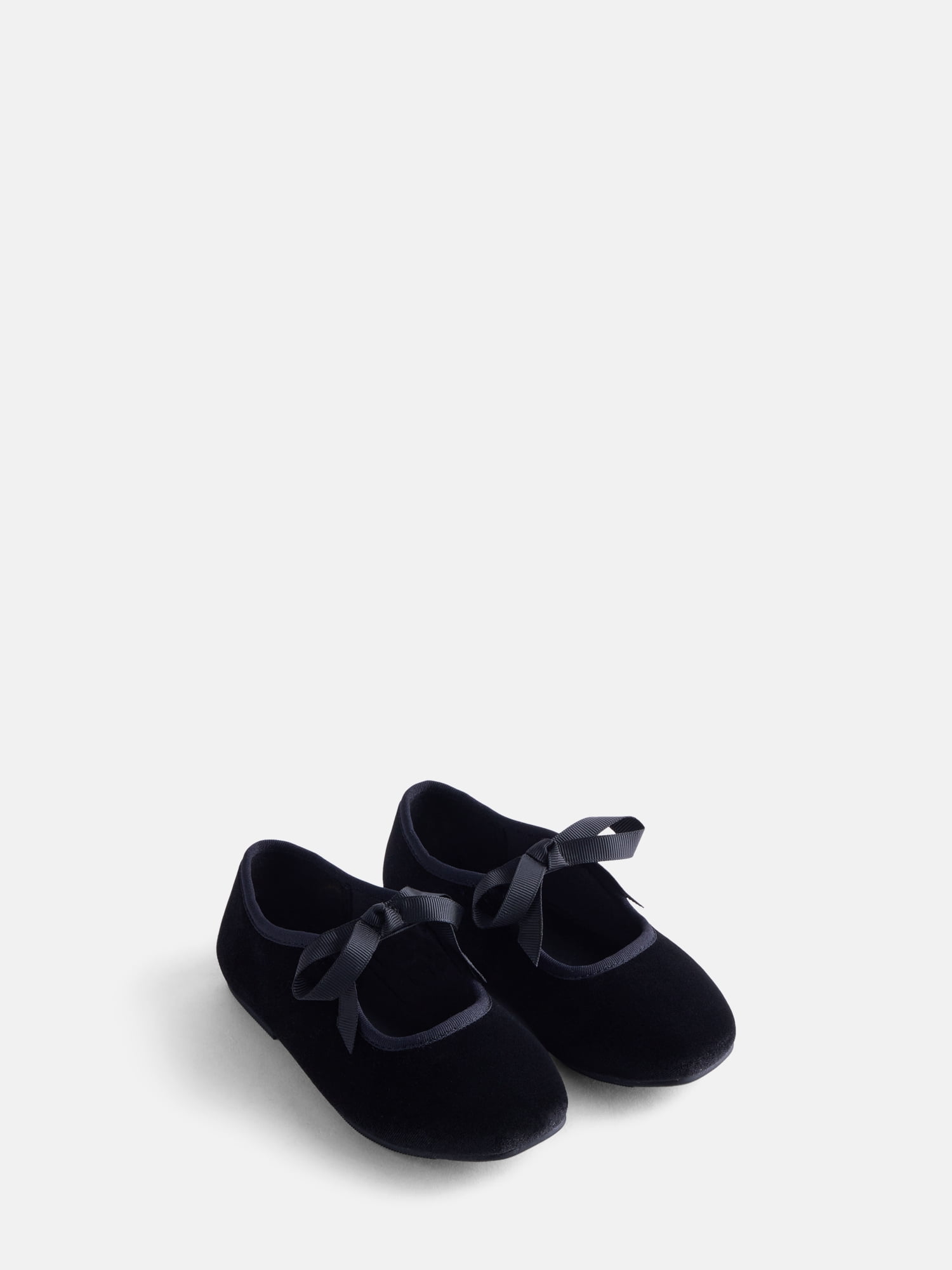 Wonder Nation Toddler Girls Velvet Bow Ballet Flats