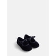 thumbnail image 2 of Wonder Nation Toddler Girls Velvet Bow Ballet Flats, 2 of 5