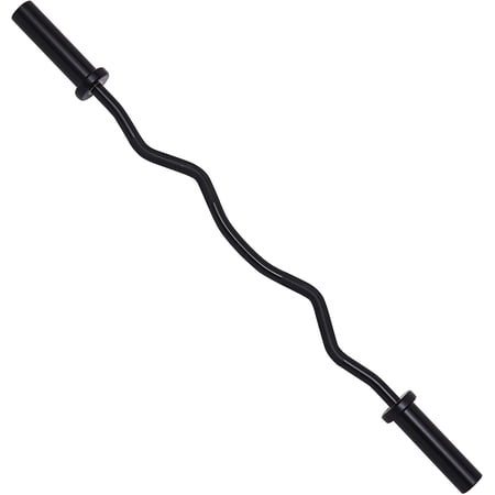 BalanceFrom Olympic Super Curl Barbell Curl Bar, 48 Inch (350 lb. Weight Capacity)