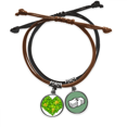 thumbnail image 1 of Trébol corazón día de San Patricio de Irlanda Pulsera Cuerda Mano Cadena Cuero Dinero Pulsera Unbranded  M, 1 of 2