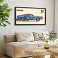 thumbnail image 4 of "Muscle Blue Car" Dimensional Collage Framed Graphic Art Under Glass Wall Art, 4 of 10