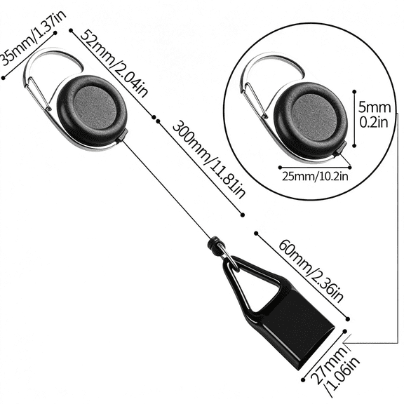 TENIRO 2Pc Black Pants Lighter Clip,Retractable Belt,Anti Lost Retractable Lighter Cover Keychain Belt Leash for Fishing Hiking,Protective Cover for Camping House
