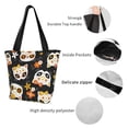 thumbnail image 5 of Kdxio Cat Skulls and Flowers Women Reusable Grocery Bags Foldable Ripstop,Reusable Shopping Bags for Shopping,Gym,Gift, 5 of 7
