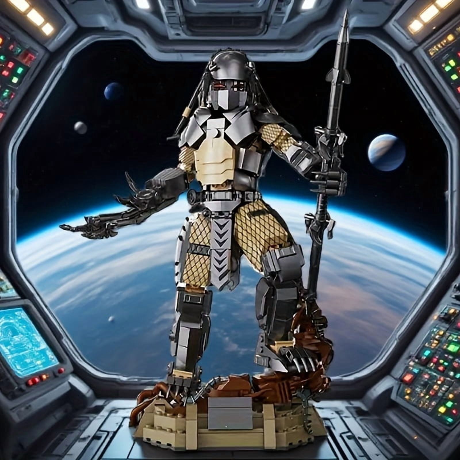 Remocguys Alien Predator Model Building Set Compatible with Lego Action Figure for Adults 978 Pcs