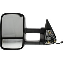 Kool Vue Towing Mirror Compatible With 2000, 2002-2006 Cadillac Escalade 2007 Chevrolet Silverado 1500 Classic Left Driver Side Heated w/ Blind Spot Corner Glass Textured Black