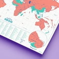 thumbnail image 4 of Luckies Scratch Map | Scratch Off World Map Poster | A3 Coral, 4 of 7