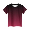 thumbnail image 4 of CYRBOKO Boys T-shirts, Gradient Color Casual Summer Short Sleeve Sports Tee Red Size 12-13 T, 4 of 4