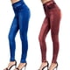 thumbnail image 2 of Leggings de mezclilla de imitación con rayas verticales de otoño, pantalones ajustados hasta los tobillos, 2 of 6