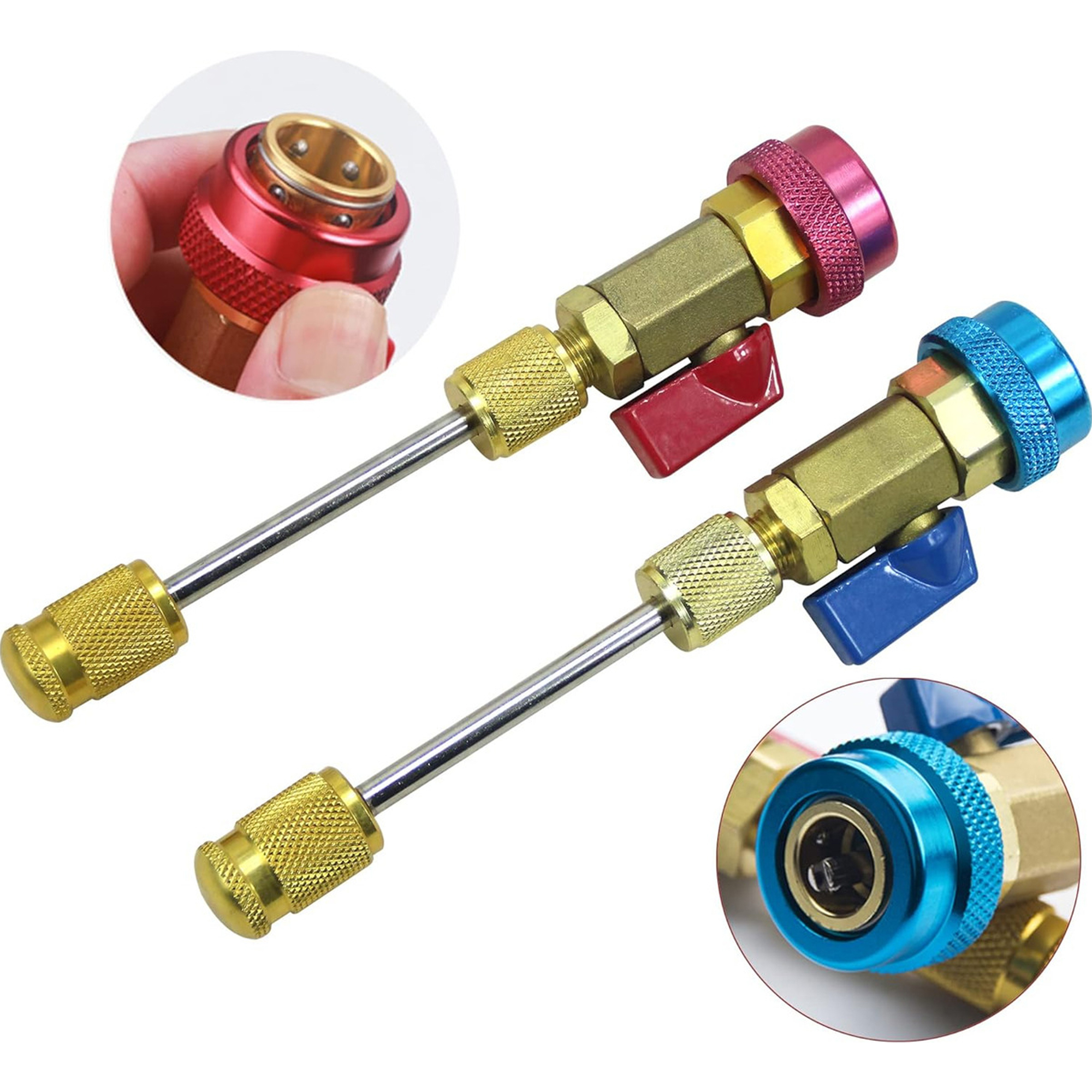 R134a Valve Core Tool - High/low Pressure (red/blue) 2 Pack