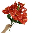 thumbnail image 5 of Mainstays 22 inches Indoor Artificial Hibiscus Bush, Orange Color., 5 of 8