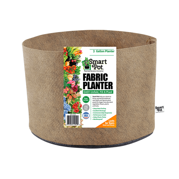SMART POT 3 Gallon Fabric Grow Bag - Natural