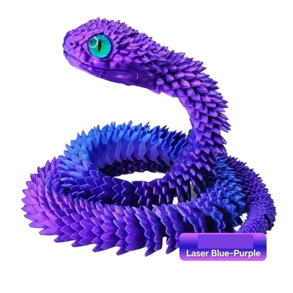 1pc 60CM 3D Printed Snake Movable Joint Simulation Snake Action Figures Home Office Desktop Ornament Birthday Gifts