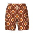 thumbnail image 4 of Lsque Mens Swim Trunks 70's Retro Pattern - Bathing Suit Compression Liner - Beach Swim Shorts Swimwear - (S-3XL) - Stretch Quick Dry -Large, 4 of 9