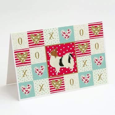 Caroline's Treasures Papillon Love Greeting Cards with Envelopes, 5" x 7" (8 Count)