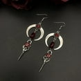 thumbnail image 2 of The New Crow Skull Earrings Goth Punk Style Horns Red Blood Drops Crystal Jewelry Gorgeous Fashion Ladies Gifts, 2 of 2