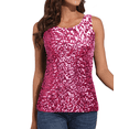 thumbnail image 5 of PrettyGuide Women's Sequin Top Shimmer Glam Sparkle Tank Top Vest Tops, Medium, 5 of 6