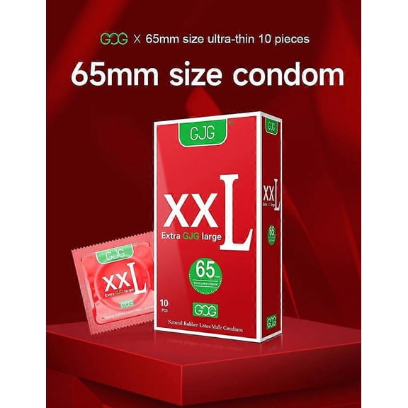 Adult Condoms 10pcs Natural Rubber Latex Condoms Plus Size XXL Super Thin Condoms