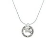 thumbnail image 2 of Delight Jewelry Silvertone Flying Pig Silver-tone You Mean the World to Me Ring Necklace, 18", 2 of 4