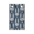 thumbnail image 1 of Cartoon Hanging Pocket Organizer, Funny Rabbit Faces and Hearts Girly Easter Bunnies Grumpy Joyful, Printed Polyester Storage Bag with Pockets, 9" x 16", Dark Teal Pale Grey and Rose, 1 of 2
