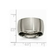 thumbnail image 6 of Grey Titanium Ring Band Wedding Comfort Domed 12mm Brushed, 6 of 6