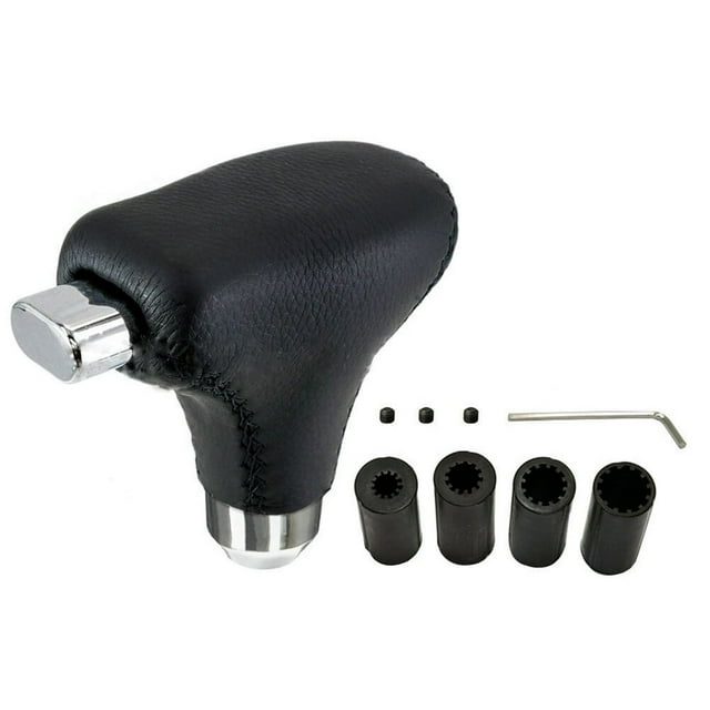 LEEYNEER Universal Car Gear Knob PU Leather Gear Stick Knob for Automatic Transmission Car Auto Accessory