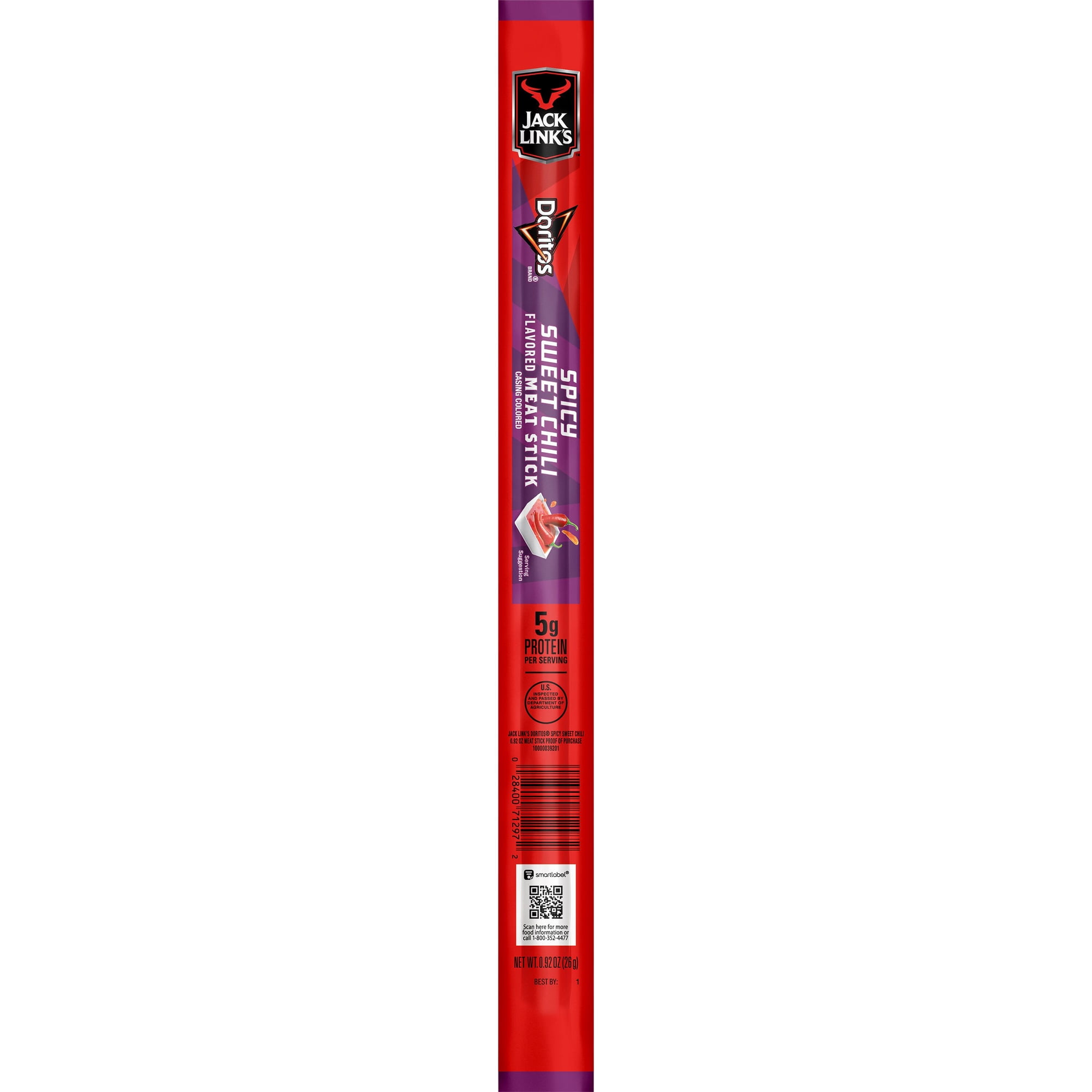 Jack Link’s® Doritos® Spicy Sweet Chili Flavored Meat Stick Jerky & Dried Meats, 0.92 oz Bag