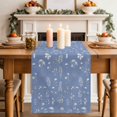 thumbnail image 2 of Dusty Blue Wildflowers Table Runner 90 Inches Long,Farmhouse Botanical Garden Floral Cotton Linen Table Runners Dresser Scarves,Fabric Tabletop Scarf Furniture Cover for Home Dinner Party 13"x90", 2 of 9