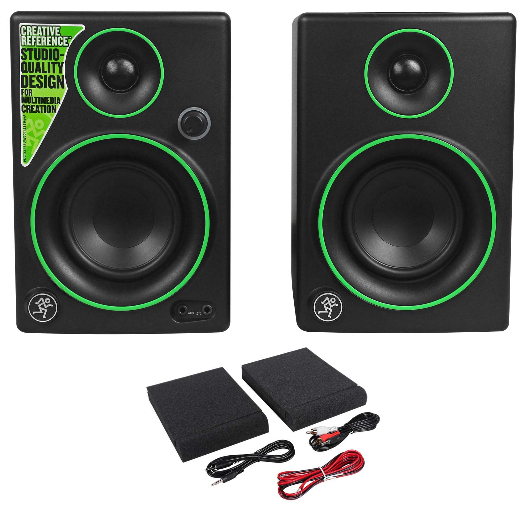 (2) Mackie CR3 3" Podcasting Reference Monitors
