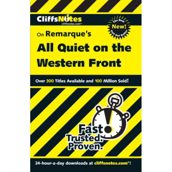 Pre-Owned Cliffsnotes on Remarque's All Quiet on the Western Front (Paperback) 0764586718 9780764586712