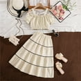 thumbnail image 4 of XIYON Cute Clothes For Girls Fashion Girls Off Shoulder Top With High Waist Ruffle Hem Skirt Summer Casual Outfits For Teen Girls 7-8 Years, 4 of 9