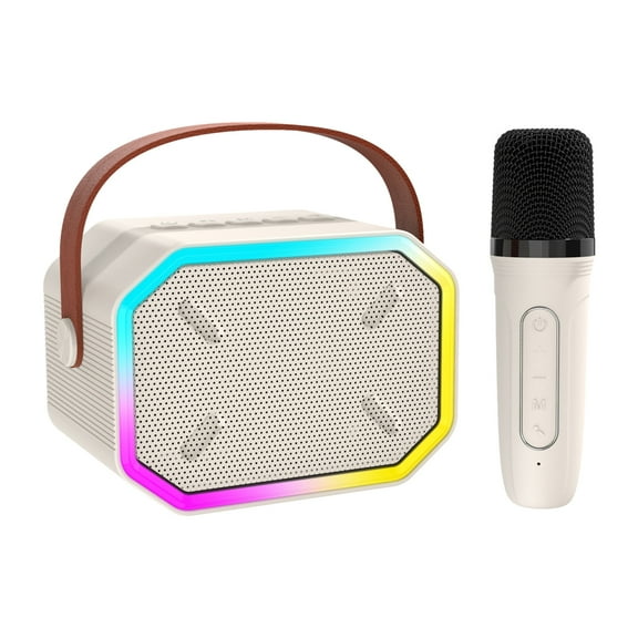 FNYOXU Bluetooth Speaker Wireless Microphone for Home Audio Karaoke Machine, Bluetooth 5.3 Rechargeable PA System Stage Subwoofer, Portable Microphone Speaker