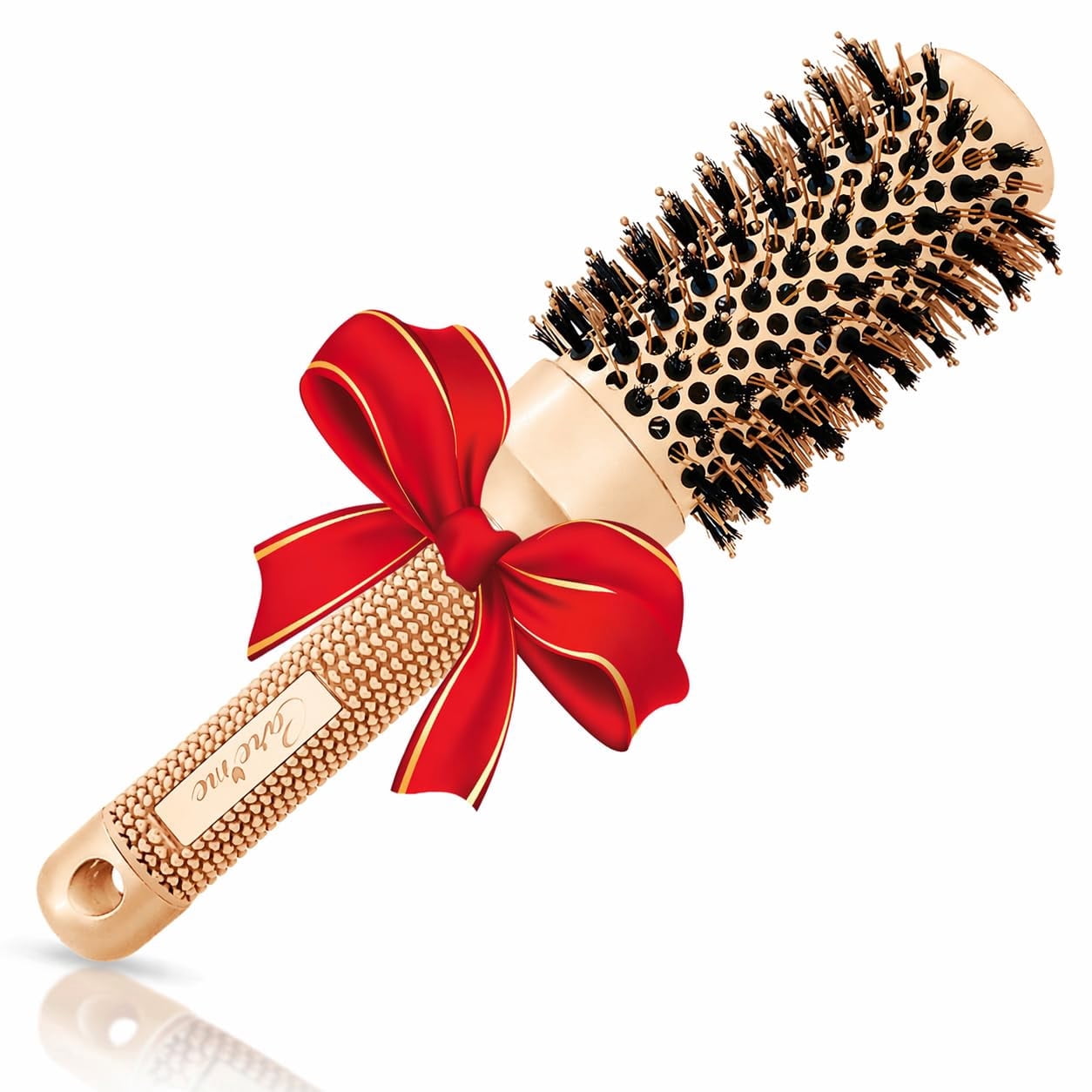Care me Blowout Boar Bristle Round Brush (1.7 inch Core) for Blow-drying, Straightening, Styling Shoulder Length Normal or Thick Hair -Free Shipping