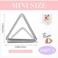 thumbnail image 2 of 100 Pcs Triangle Shape Table Number Holders - Wedding & Party Mini Name Card Holders - Silver, 2 of 14