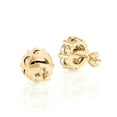 thumbnail image 5 of Diamond Club 1/2 Carat Lab Grown Diamond Stud Earrings in 14K Yellow Gold – Round Cluster Floral Design (VS1 Clarity, F-G Color), 5 of 6