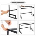 thumbnail image 3 of Estante de cocina negro para escurridor de acero inoxidable extra resistente, organizador de utensilios 65cm/85cm, antioxido y lavable., 3 of 6