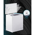 thumbnail image 4 of Muhub Chest Freezer, 5.0 Cu ft Deep Freezer with Adjustable Temperature, Mini Freezer with Removable Storage Basket, Compact Freezer with Top Open Door (White), 4 of 7