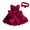 Dark Red, variant on IBTOM CASTLE Baby Girl Christening Baptism Gowns with Headband Bowknot Pageant Wedding Birthday Princess First Communion Ruffle Tutu Dress 6-9 Months Royal Blue