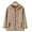 Khaki, variant on NAISIBABY Boys Girls Fleece Jacket, Solid Color Stand Up Collar Zip Up Kids Winter Plush Thicken Coat Army Green 6-7T