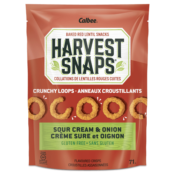 Harvest Snaps Anneaux Croustillants Crème sure et oignon 71g