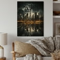 thumbnail image 2 of Designart "Skyscrapers Metropolis II" Cityscapes Print on Natural Pine Wood, 2 of 5
