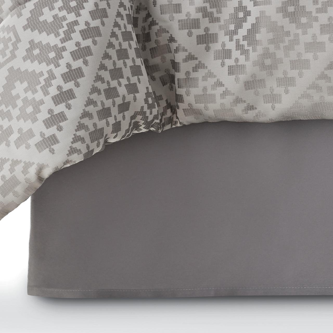 Mainstays 7 Piece Diamond Comforter Set, Shams, Dec Pillows, Bed Skirt, Grey, Full/Queen