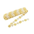 thumbnail image 1 of Ribete de encaje con flores de margaritas, suministros para decoración del hogar, 1,, apliques florales bordados para manualidades, accesorios Blanco Amarillo, 1 of 8