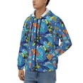 thumbnail image 3 of Kdxio Hawaiian Style Print Men Hoodies Casual Hoodies for Men with Zip Pockets Full Zip Long Sleeve Sweatshirt Sports Hooded Jacket-3X-Large, 3 of 5