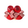 thumbnail image 1 of Honganda Baby's Anti Skid Socks, Boat Line Socks with Mesh Wave Point Bowknot, 1 of 5