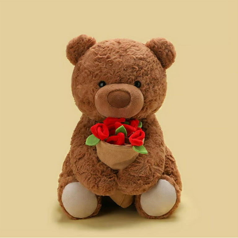 Bear with Rose - Cute Plush Toy Holding Artificial Flowers, Valentine's Day Anniversary Gift, Gift for Long Distances, Proposal Romantic Keepsake Stuffed Animals - Walmart.com Bear with Rose - Cute Plush Toy Holding Artificial Flowers, Valentine's Day Anniversary Gift, Gift for Long Distances, Proposal Romantic Keepsake Stuffed Animals - Walmart.com