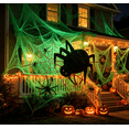thumbnail image 4 of Stretchy Halloween Spider Silk, 20G Fake SPIDER Silk with 2 Pcs Plastic SPIDER, Spooky Stretch SPIDER Webbing for Indoor & Outdoor Halloween Party Decorations,Green, 4 of 6