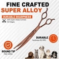 thumbnail image 5 of Coppery Brown Curved Shears - 7inch Pet Grooming Scissors, 5 of 8