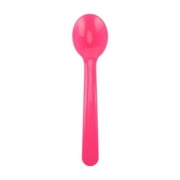 Your Zone Pink 4 Count Plastic Utensil Set with Fork, Spoon, Knife and Travel Container