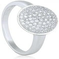 thumbnail image 1 of Centre Rond en Argent avec Anneau en Zircone Cubique, 1 of 3