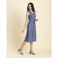 thumbnail image 2 of Moomaya Womens Printed Button Down Midi, Sleeveless Tie-Up Waist Casual Dress, 2 of 9